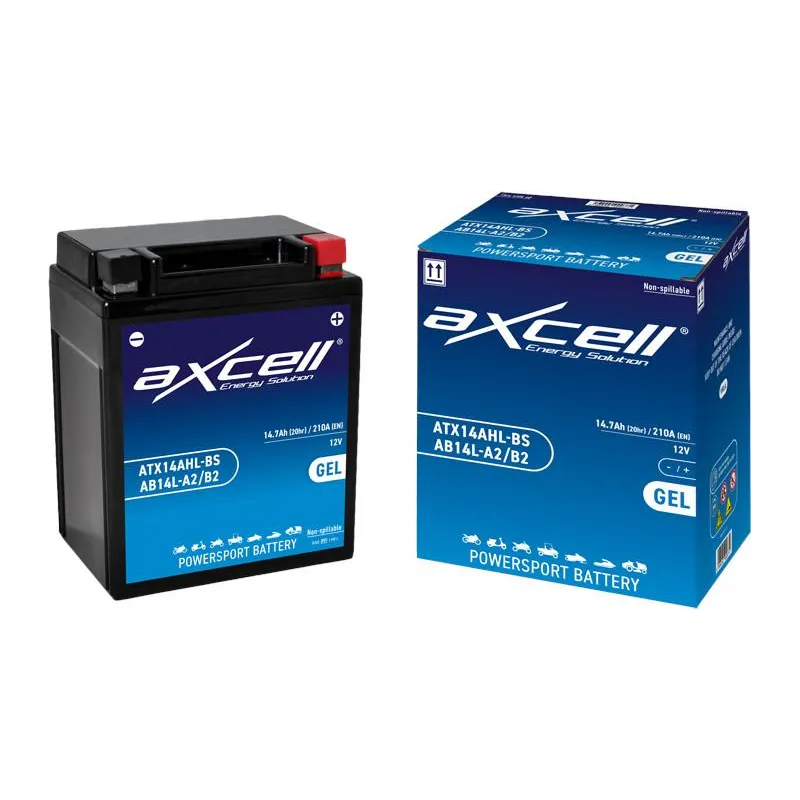 Batería moto Axcell GEL ATX14AHL-BSAB14L-A2B2