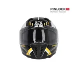 Casco integral Acerbis Homologación 22-06 negro y amarillo 0026016.318