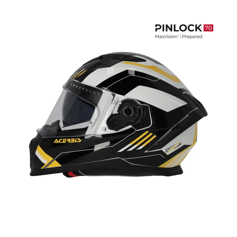 Casco integral Acerbis Homologación 22-06 negro y amarillo 0026016.318