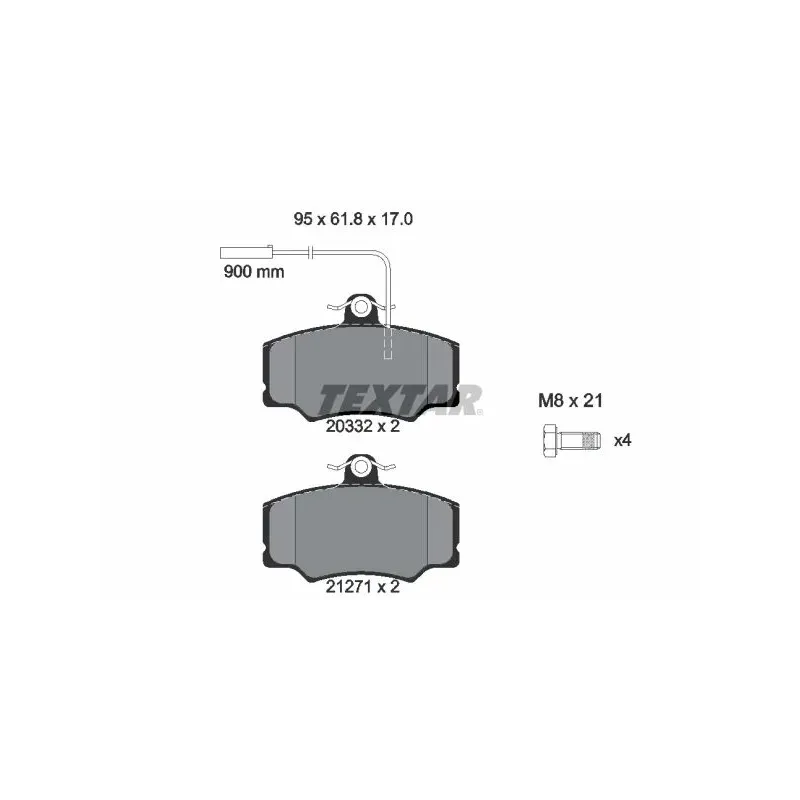 TEXTAR 2033201 Juego de pastillas de freno
