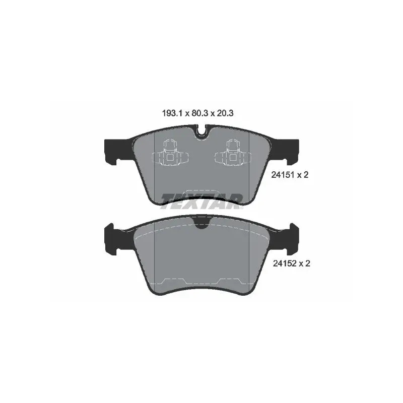 TEXTAR 2415101 Juego de pastillas de freno