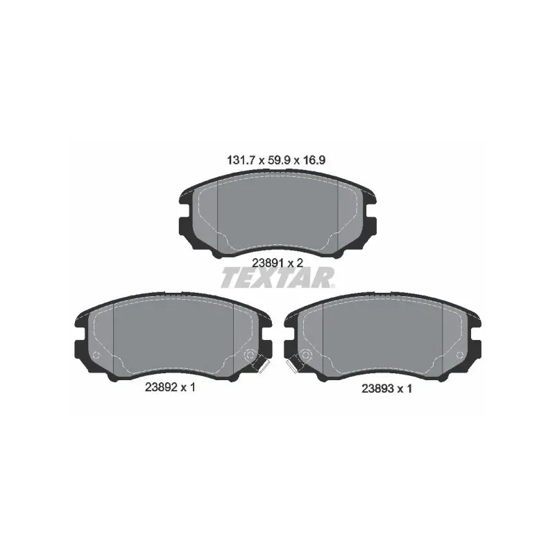 TEXTAR 2389101 Juego de pastillas de freno