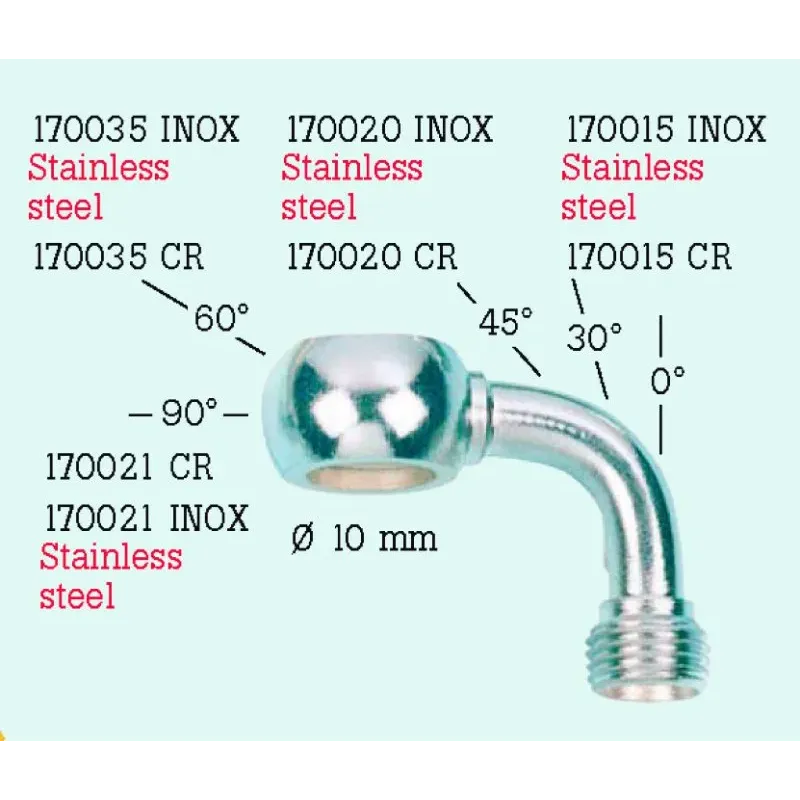 Banjo de moto 60° cromado FrenTubo 170035CR