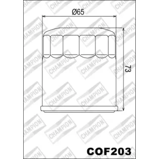 Filtro de aceite Champion para moto COF203