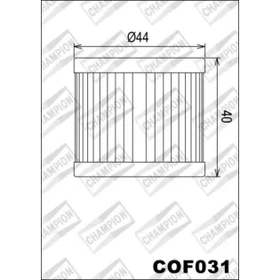 Filtro de aceite Champion para moto COF031