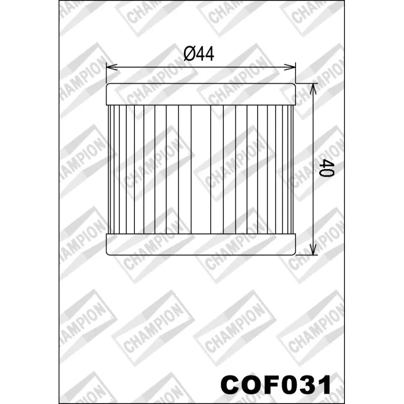 Filtro de aceite Champion para moto COF031