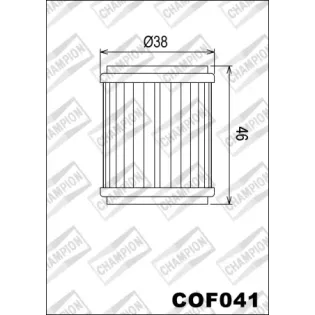 Filtro de aceite Champion para moto COF041