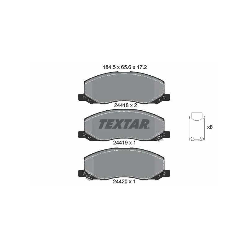 TEXTAR 2441801 Juego de pastillas de freno