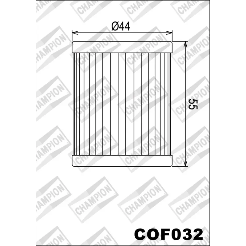 Filtro de aceite Champion para moto COF032