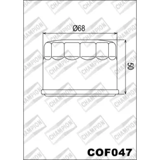 Filtro de aceite Champion para moto COF047