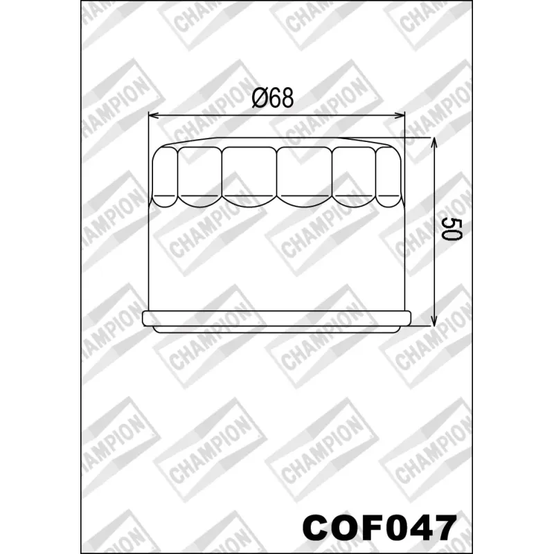 Filtro de aceite Champion para moto COF047