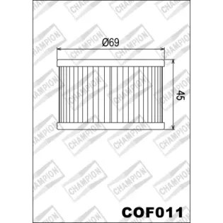 FIiltro de aceite Champion para moto COF011