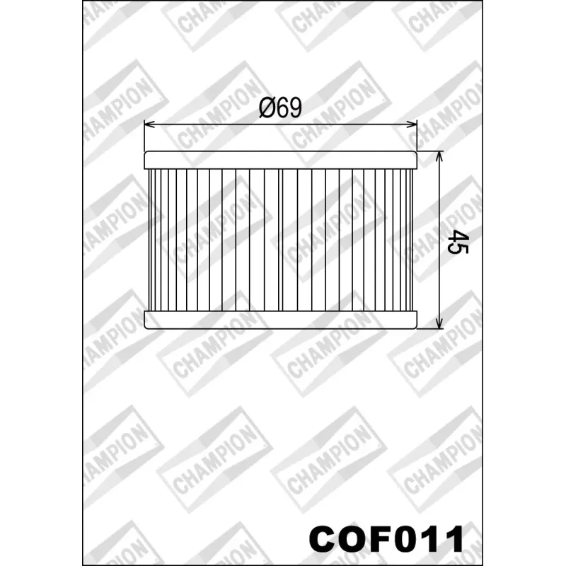 FIiltro de aceite Champion para moto COF011