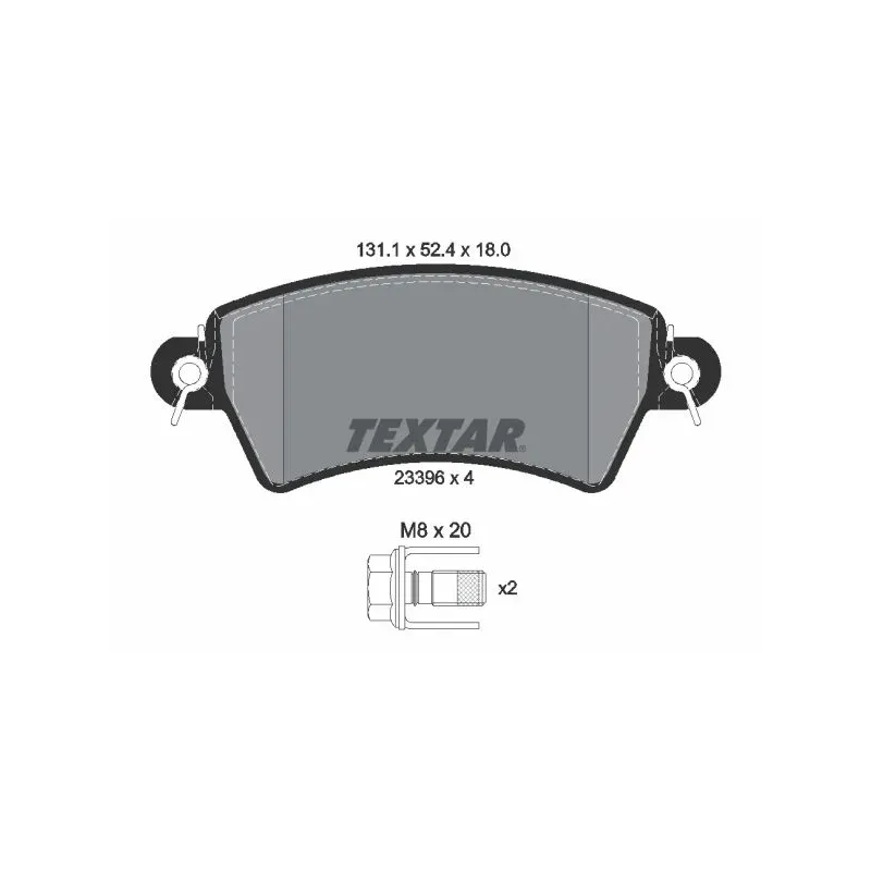 TEXTAR 2339602 Juego de pastillas de freno