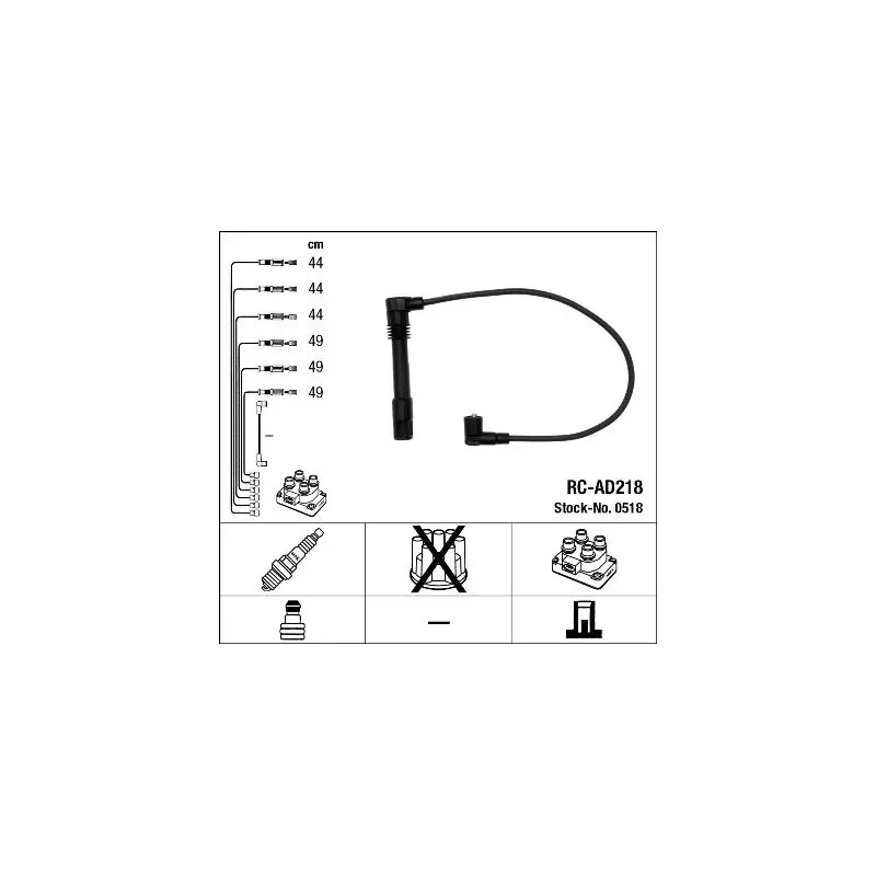 NGK 0518 Juego de cables de encendido