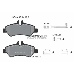 TEXTAR 2919001 Juego de pastillas de freno