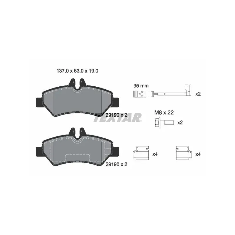 TEXTAR 2919001 Juego de pastillas de freno