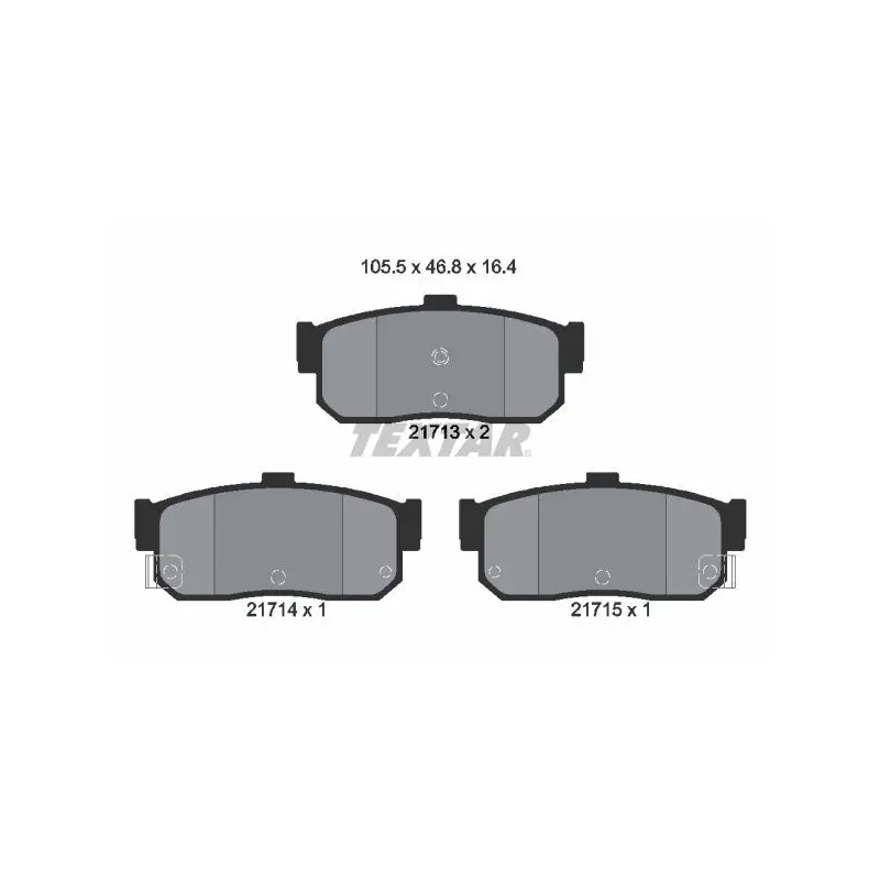 TEXTAR 2171301 Juego de pastillas de freno