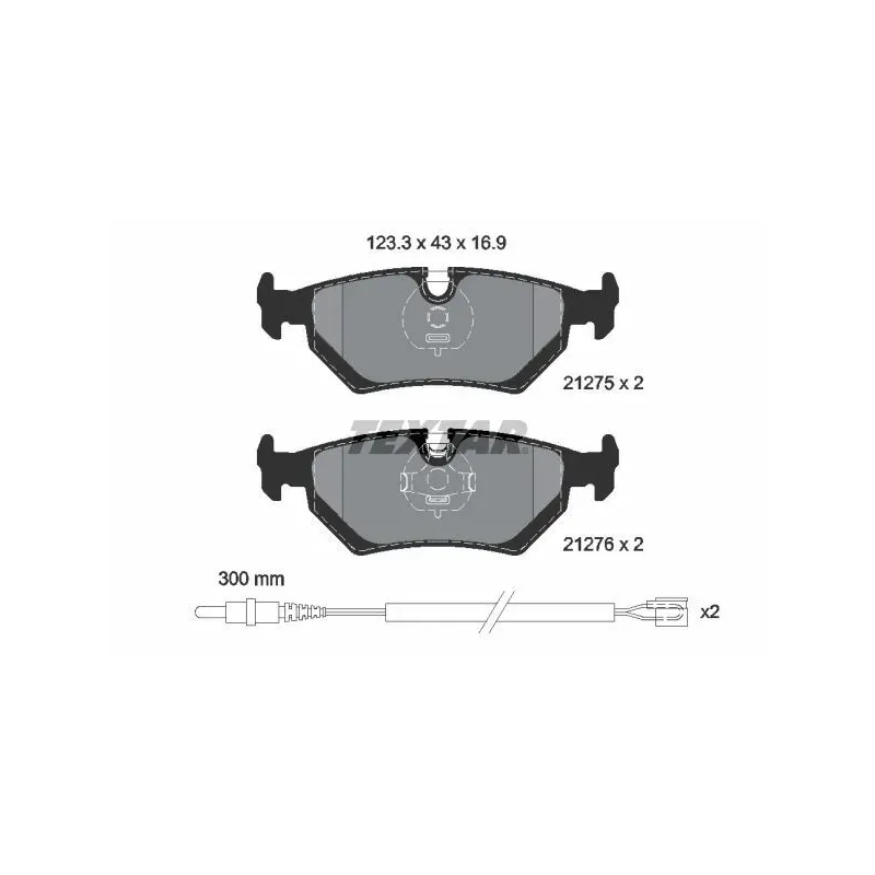 TEXTAR 2127501 Juego de pastillas de freno