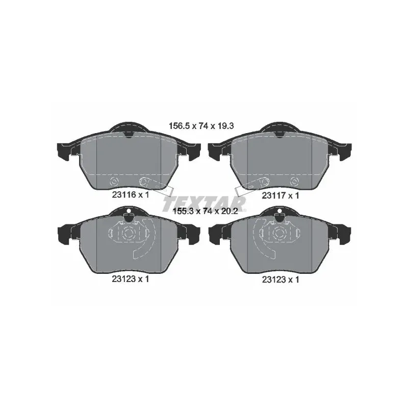 TEXTAR 2311701 Juego de pastillas de freno
