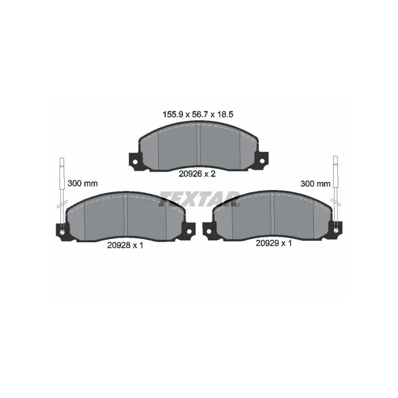 TEXTAR 2092602 Juego de pastillas de freno