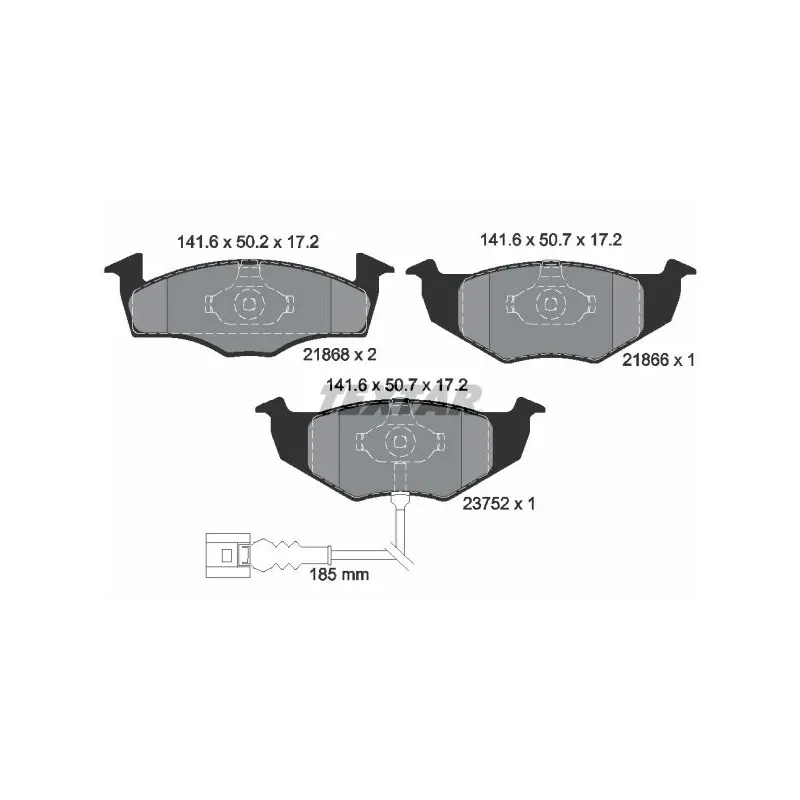 TEXTAR 2186801 Juego de pastillas de freno