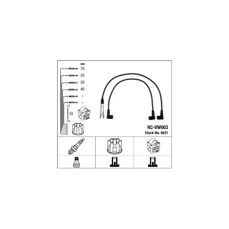 NGK 8621 Juego de cables de encendido