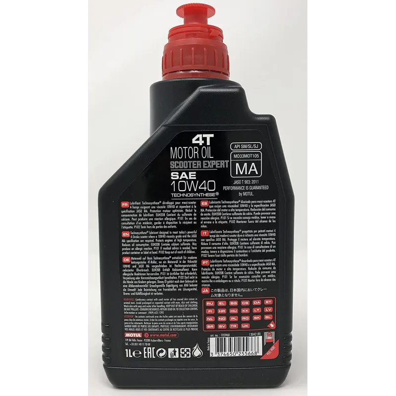 Aceite MOTUL Scooter Expert 4T 10W40 Ma 1L   105960