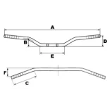 MANILLAR TRW ACERO 22 MM CLASSIC HIGH NEGRO