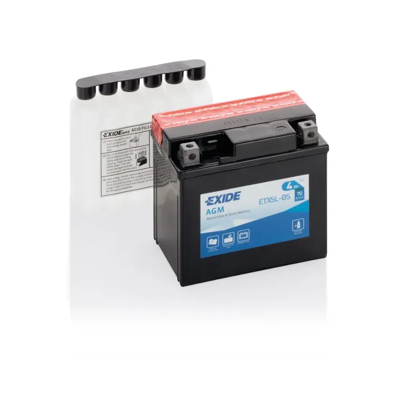 Batería Exide AGM MC Dry YTX5L-BS Batería Exide AGM MC Dry YTX5L-BS