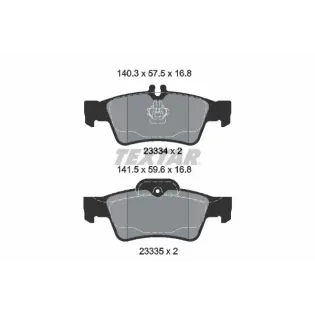 TEXTAR 2333403 Juego de pastillas de freno