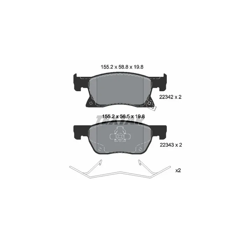 TEXTAR 2234201 Juego de pastillas de freno