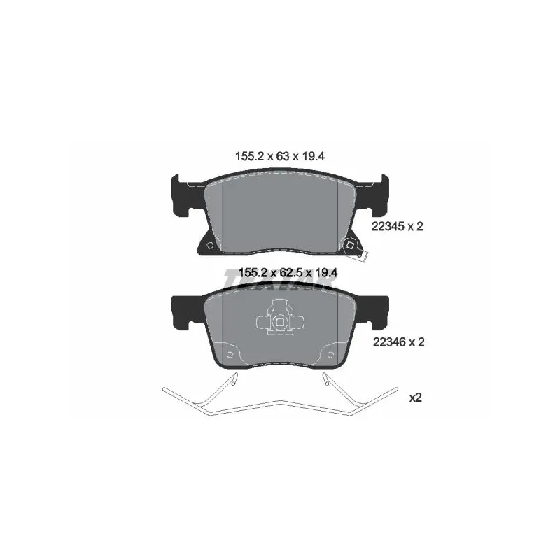 TEXTAR 2234501 Juego de pastillas de freno