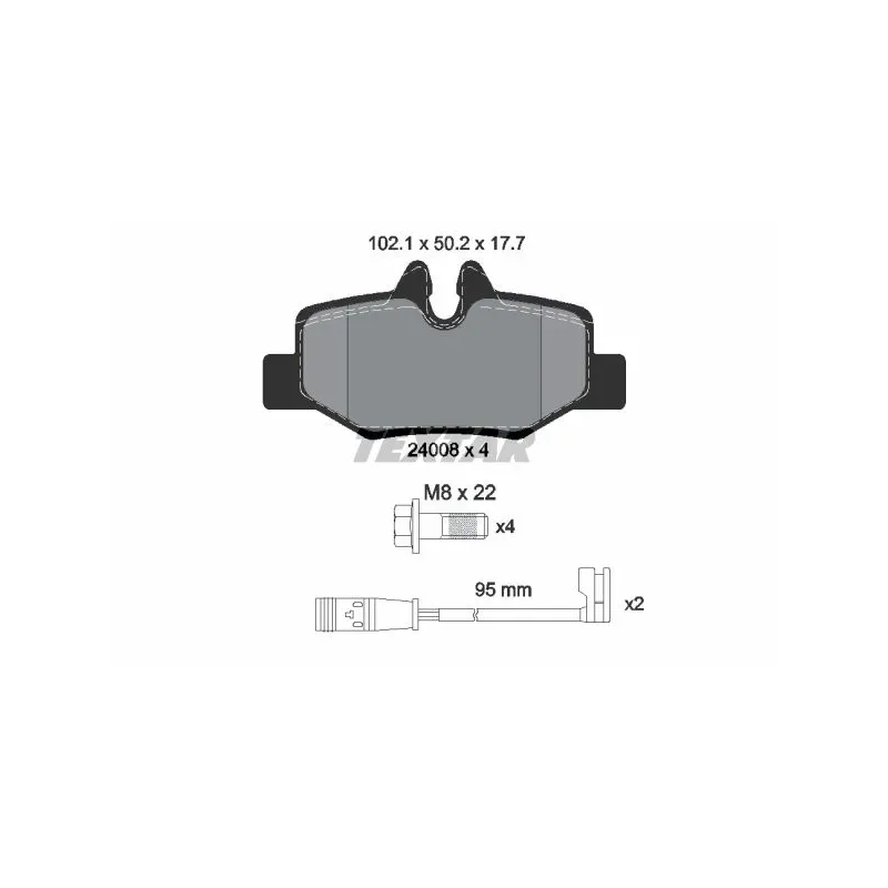 TEXTAR 2400801 Juego de pastillas de freno