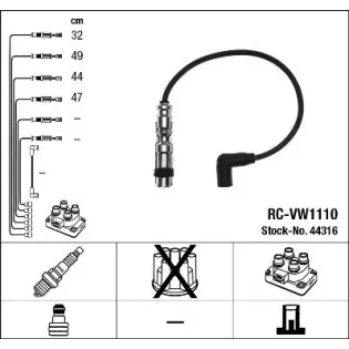NGK 44316 Juego de cables de encendido