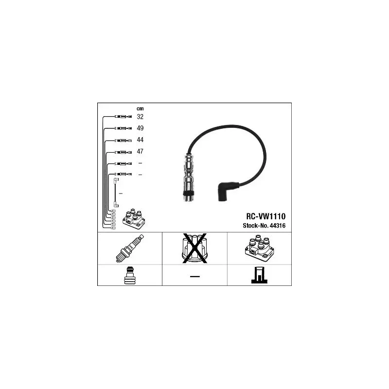 NGK 44316 Juego de cables de encendido