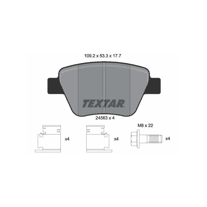 TEXTAR 2456301 Juego de pastillas de freno