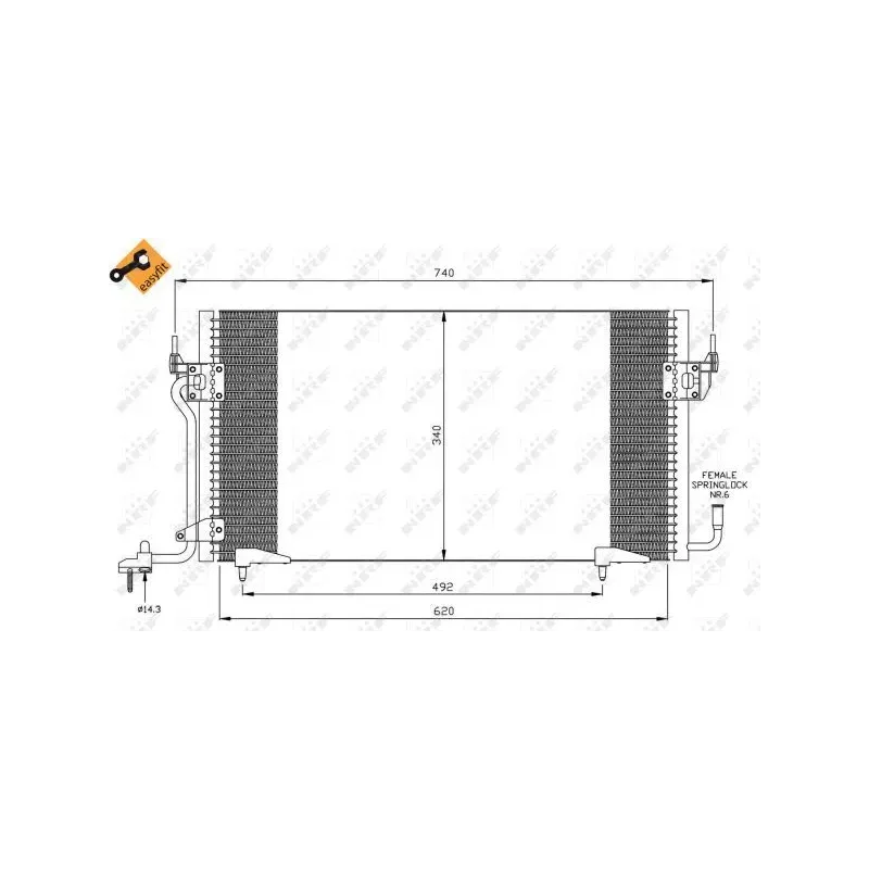 NRF 35439 Condensador, aire acondicionado