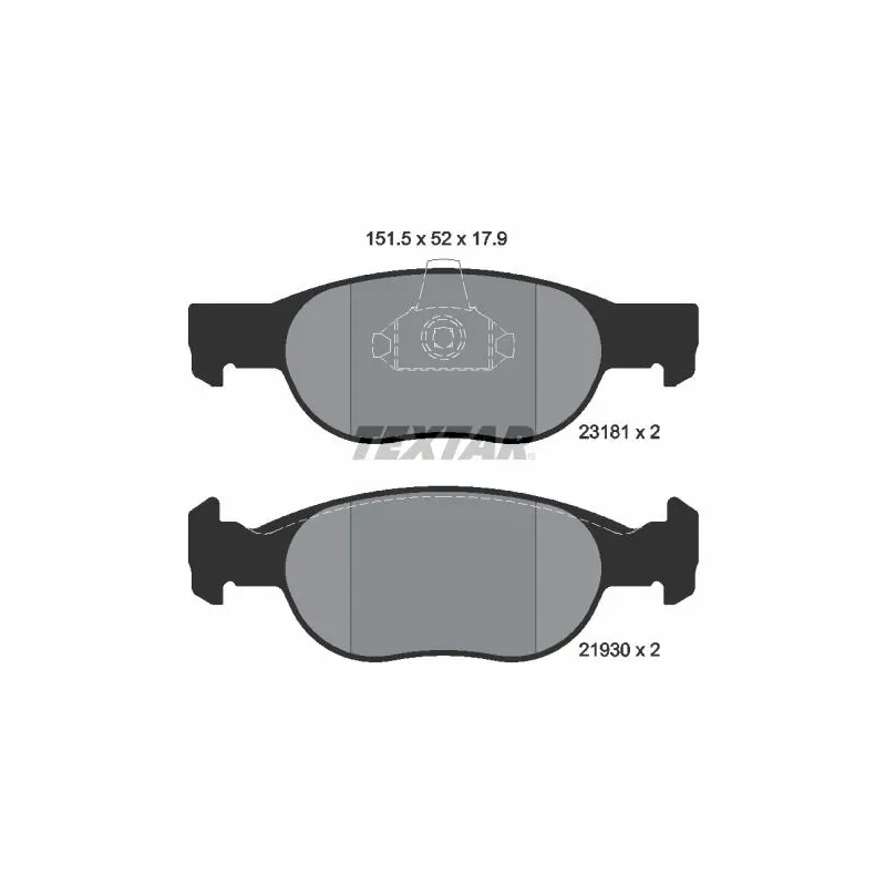 TEXTAR 2318101 Juego de pastillas de freno