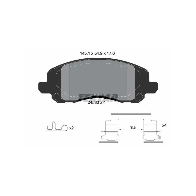 TEXTAR 2458301 Juego de pastillas de freno