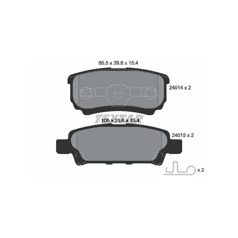 TEXTAR 2401401 Juego de pastillas de freno