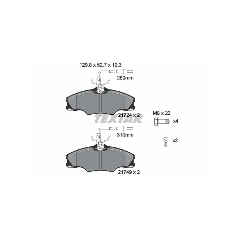 TEXTAR 2172402 Juego de pastillas de freno