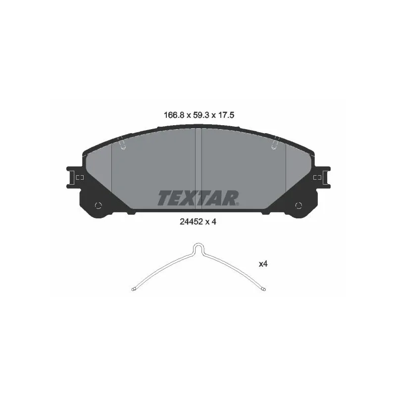 TEXTAR 2445201 Juego de pastillas de freno
