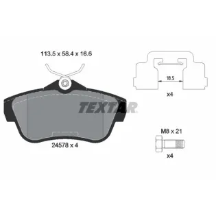 TEXTAR 2457801 Juego de pastillas de freno