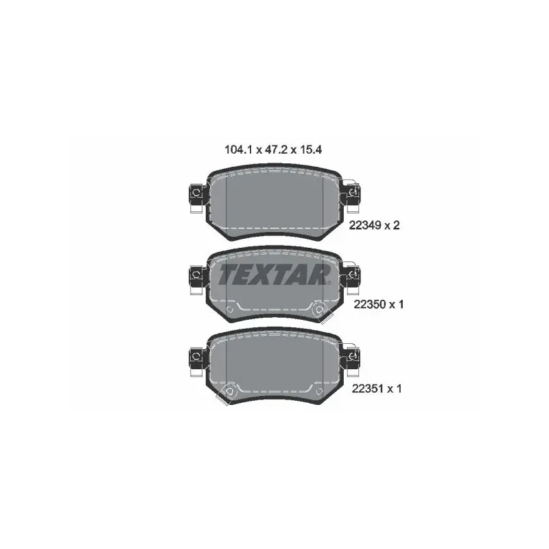 TEXTAR 2234901 Juego de pastillas de freno
