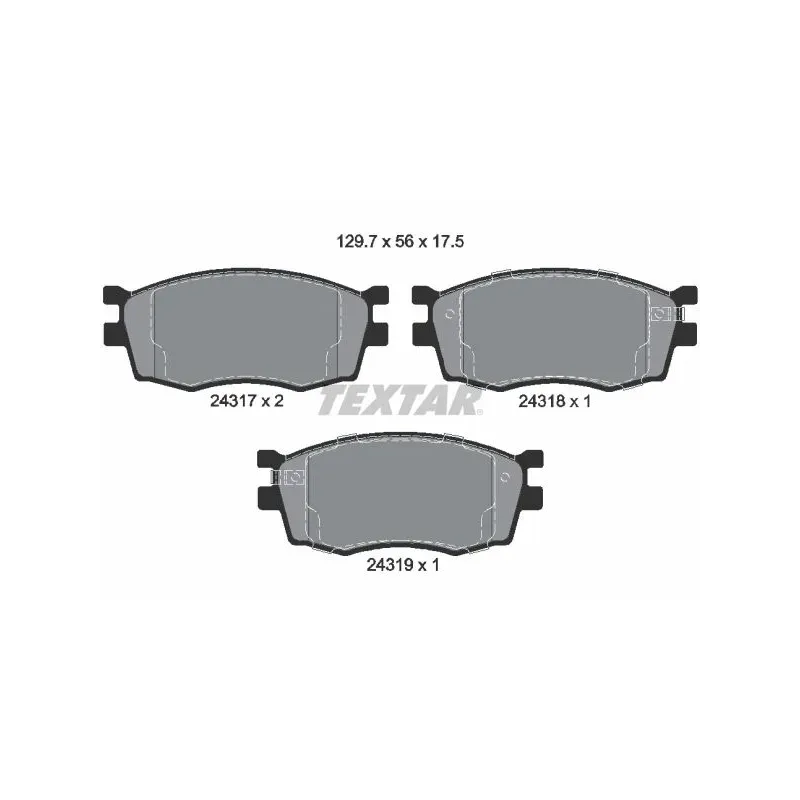 TEXTAR 2431701 Juego de pastillas de freno