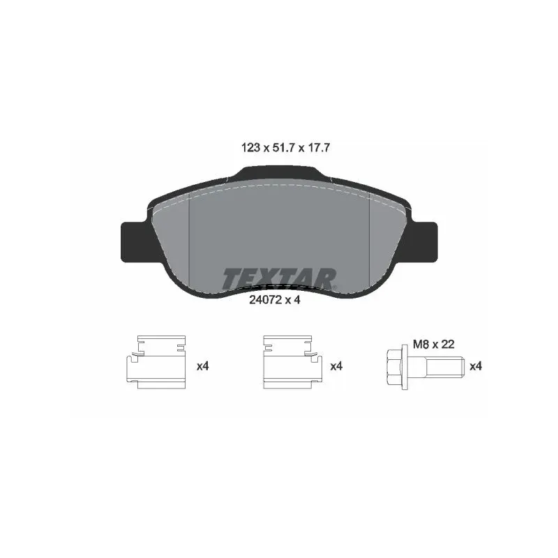 TEXTAR 2407201 Juego de pastillas de freno