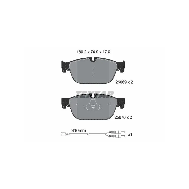 TEXTAR 2506901 Juego de pastillas de freno