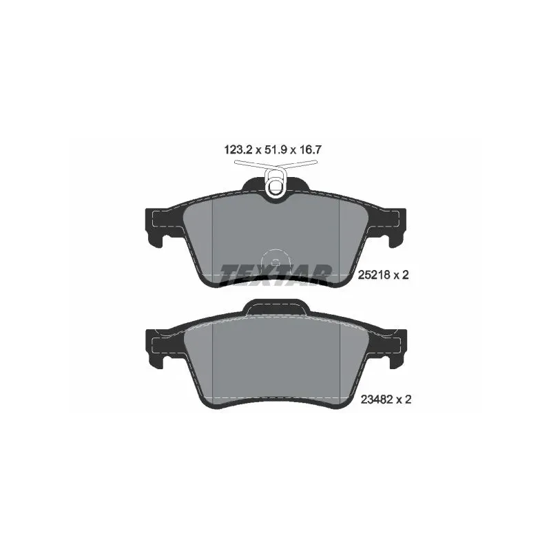 TEXTAR 2521801 Juego de pastillas de freno