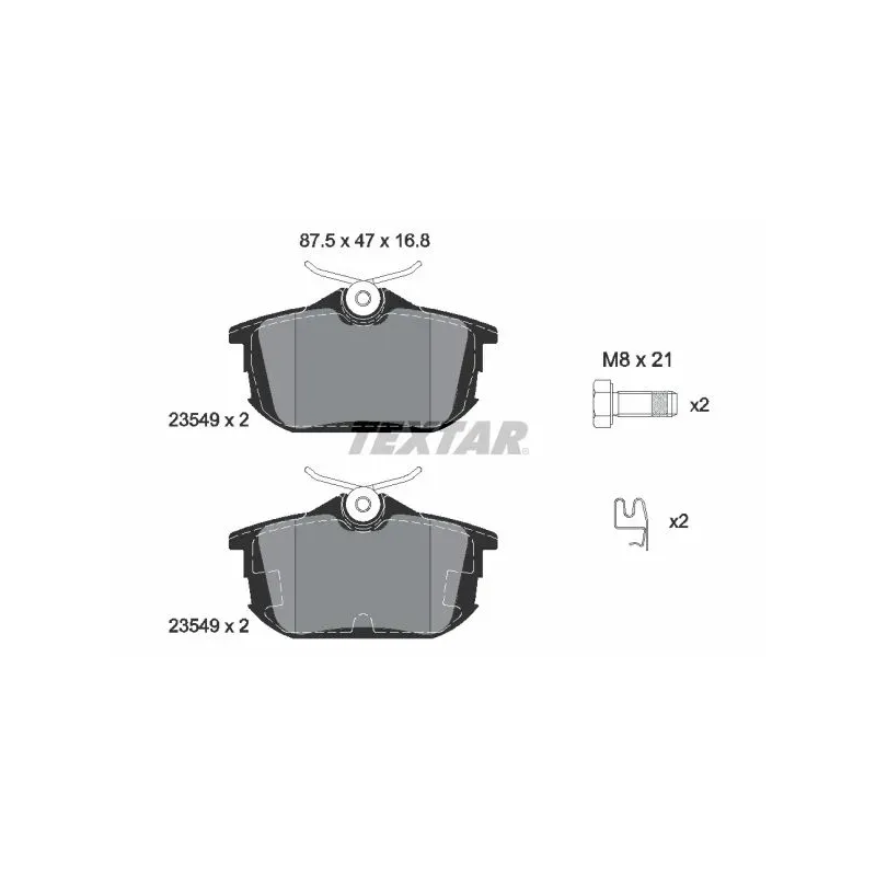 TEXTAR 2354901 Juego de pastillas de freno